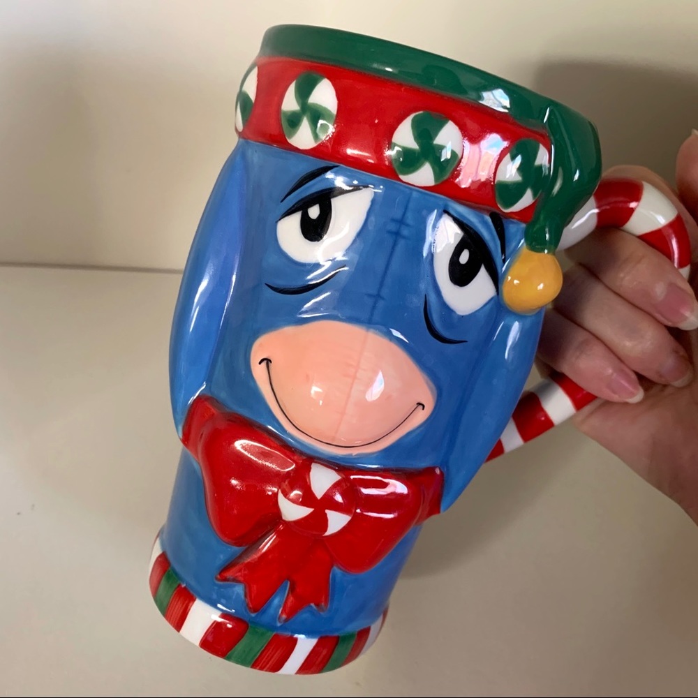 NWOT vintage eeyore Disney Xmas tall mug